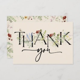 Boho Chic Wildblommor - tack för dina kort