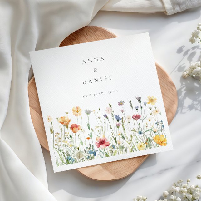 Boho Chic Wildflower Wedding Pappersservett (Skapare uppladdad)