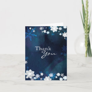 Boho Chic Winter Wonderland Bröllop Tack Kort