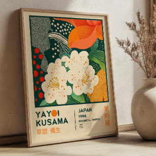 BOHO Chic Yayoi Kusama Blomsterutställning Poster