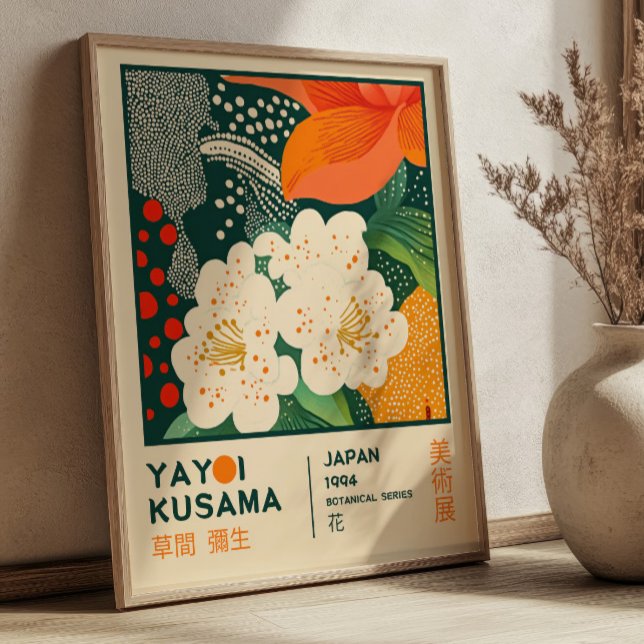 BOHO Chic Yayoi Kusama Blomsterutställning Poster (Skapare uppladdad)