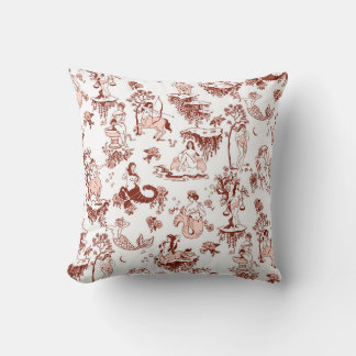 Boho Chic Zodiac Sign Toile Mönster Astrology Gift Kudde