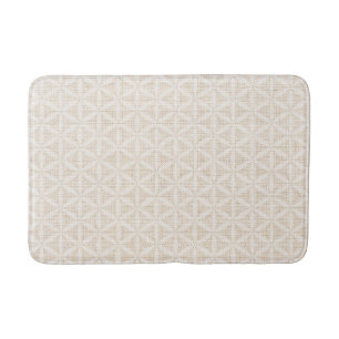 Boho-chicen - blomman Beige & White Badrumsmatta