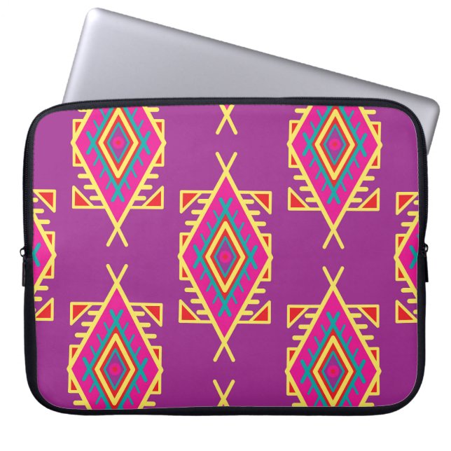 Boho-Chicen: Etniskt sjölöst ornament Laptop Fodral (Framsidan)