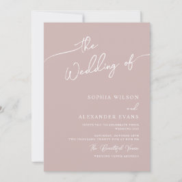 Boho-chicens bröllopsinbjudan, pastel färg. inbjudningar