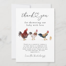 Boho Chicken Baby Shower Tack Kort