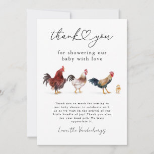 Boho Chicken Baby Shower Tack Kort
