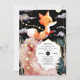 Boho Children's Fox Birthday Inbjudningar