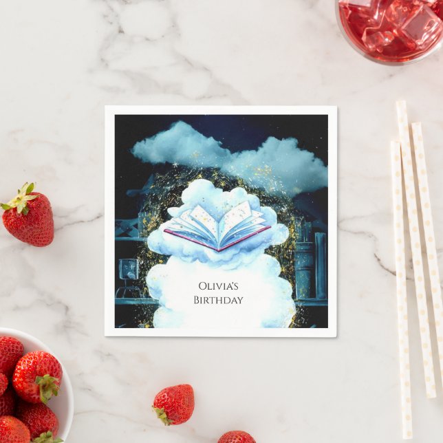 Boho Children's Pastel Storybook Birthday Pappersservett (Insitu)