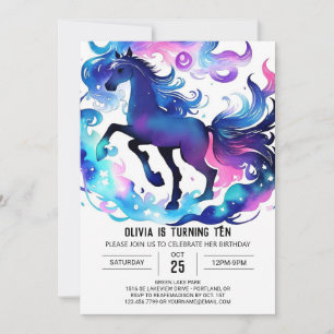 Boho Children's Pony Birthday Inbjudningar