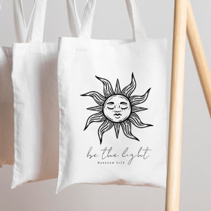 Boho Christian Bible Verse BE Light Sunshine Tygkasse