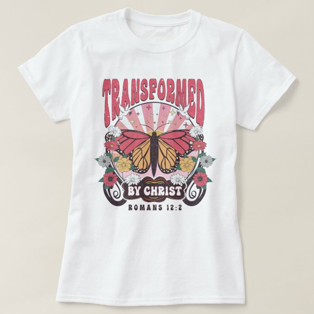 Boho Christian Bible Verse Transformerad av Kristu T Shirt (Design framsida)