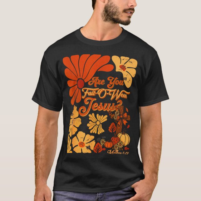 Boho Christian Fall Thanksgiving Are You Fall-o-we T Shirt (Framsida)