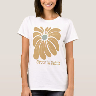 Boho Christian Grow i Faith Inspirational T Shirt