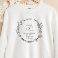 Boho Christian Sweatshirt Bible Verse Wildblommor