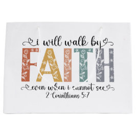 Boho Christian Walk by Faith Bible Verse Floral