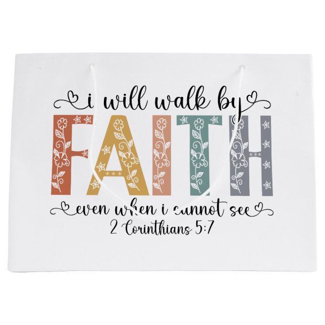 Boho Christian Walk by Faith Bible Verse Floral (Framsidan)