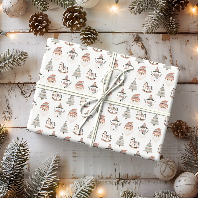 Boho Christmas Joy Holiday Presentpapper (Skapare uppladdad)