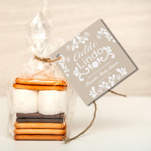 Boho Cielito Lindo Mexican Baby Shower Gåvor Etiketter