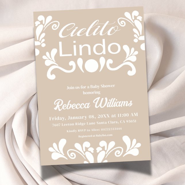 Boho Cielito Lindo Mexican Baby Shower Inbjudningar (Skapare uppladdad)