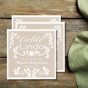 Boho Cielito Lindo Mexican Baby Shower Pappersservett