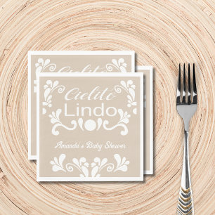 Boho Cielito Lindo Mexican Baby Shower Pappersservett