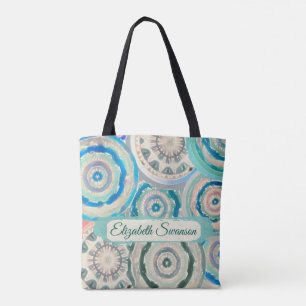 Boho Circles Tote Bag Tygkasse