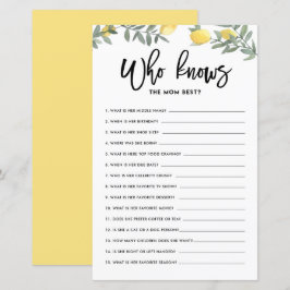 Boho Citron Vem Känner Mamman Bäst Baby Shower Spe