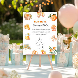 Boho Citrus Orange Hur stort tecken på Mamma babys Poster