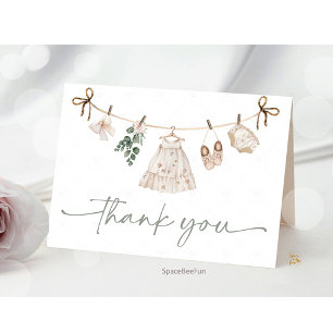 Boho Clothes Baby Shower Tack Kort
