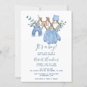 Boho Clothes Boy Shower-inbjudan Inbjudningar