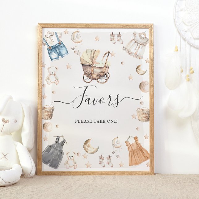 Boho Clothes Gender Reveal Favoriter Poster (Skapare uppladdad)