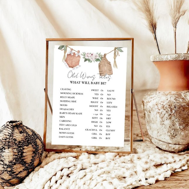 Boho Clothes Old WI ves Tales Baby dusch Game Poster (Skapare uppladdad)