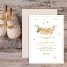 Boho Clothesline Baby Shower-inbjudan Inbjudningar