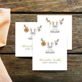 Boho Clothesline Girl blue white och grönt Pappersservett