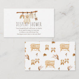 Boho Clothesline Visning Shower Tilläggskort