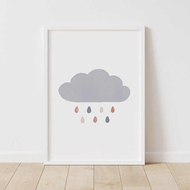 Boho Cloud Neutralt Nursery Decor Poster (Skapare uppladdad)