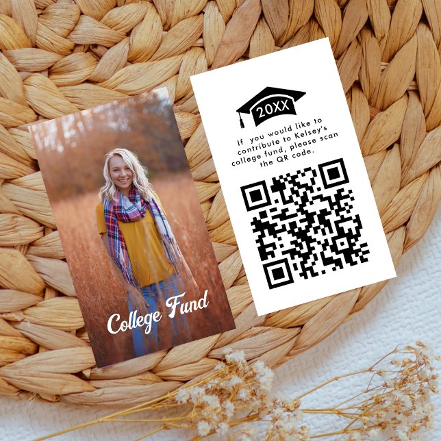 Boho College Fund QR Code Studentfest Infoga Tilläggskort (Skapare uppladdad)