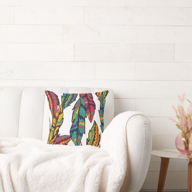 boho colorful löv mönster kudde (Soffa)