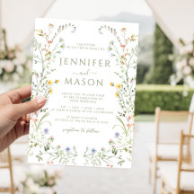 Boho Colorful Meadow Wildblomkrans Bröllop