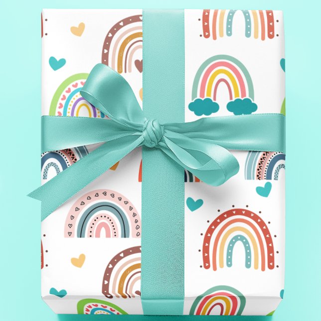 Boho Colorful Rainbows Presentpapper (Skapare uppladdad)