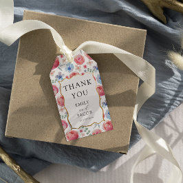 Boho Colorful Watercolor Blommigt Wedding Favor Presentetikett