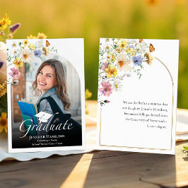 Boho Colorful Wildblomfoto Studenten Meddelande