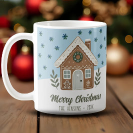Boho Cookie House Snöflingor Family Kaffemugg