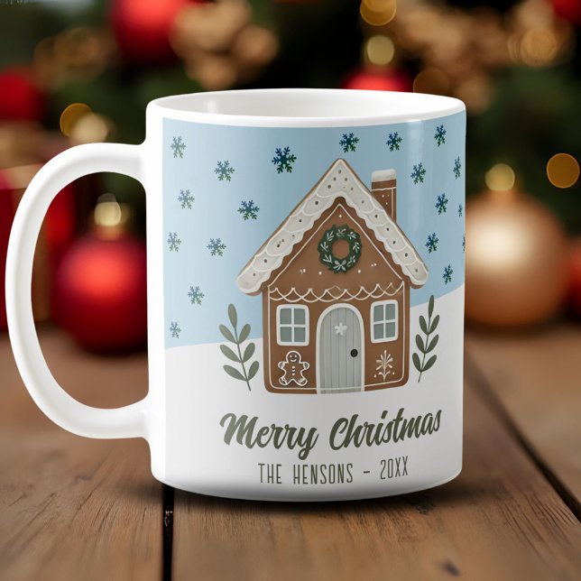 Boho Cookie House Snöflingor Family Kaffemugg (Skapare uppladdad)