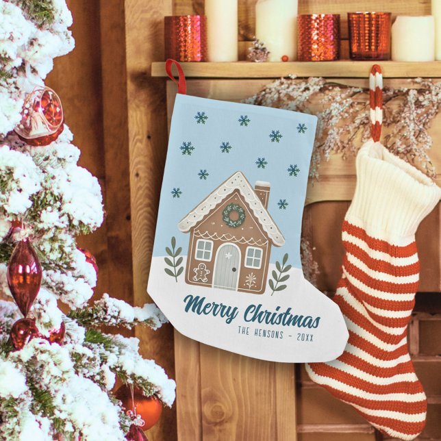 Boho Cookie House Snöflingor Family Small Christma Liten Julstrumpa (Skapare uppladdad)