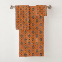Boho Copper Blue Graphic Art Deco
