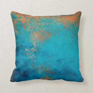 Boho Copper Blue Rustic Kudde