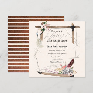 Boho Copper Rand Inbjudningar