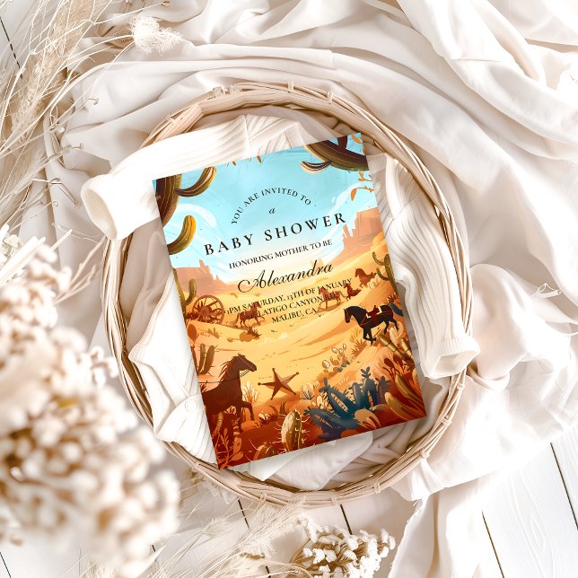 Boho Country Western Baby Shower Inbjudningar (Skapare uppladdad)